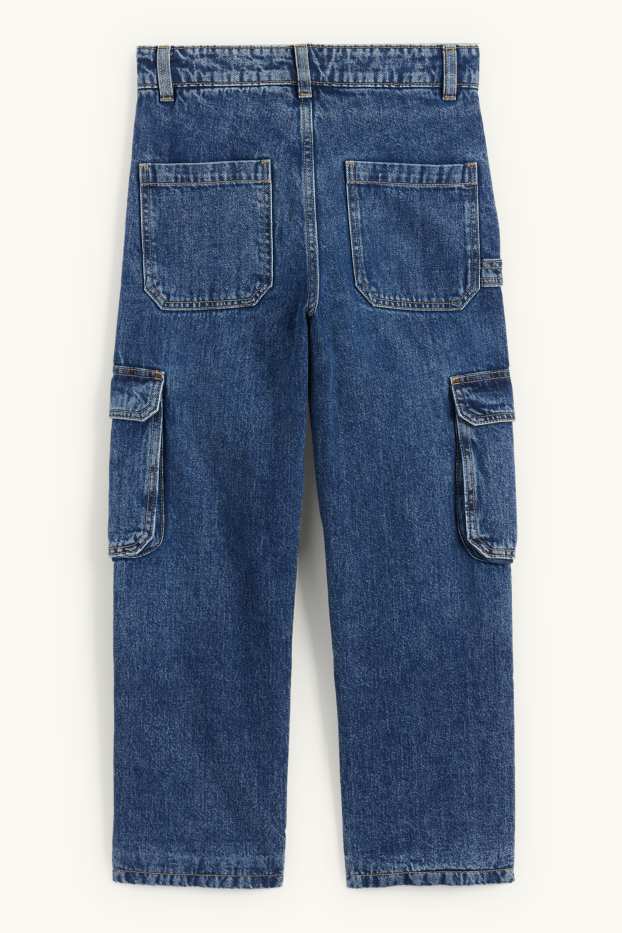 Kinderen: jongens - Cargojeans - jeansblauw