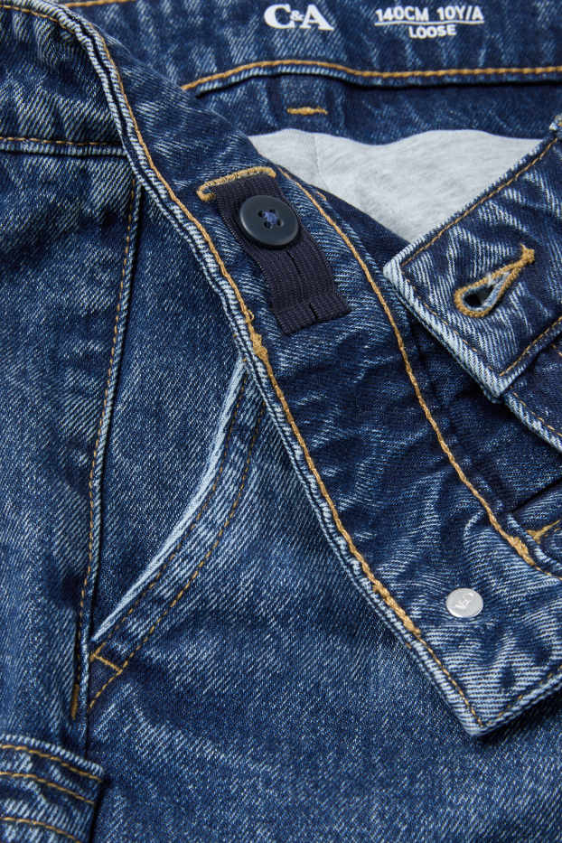 Kinderen: jongens - Cargojeans - jeansblauw