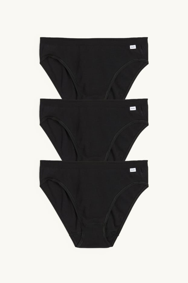Dámské - Multipack 3 ks - kalhotky - černá