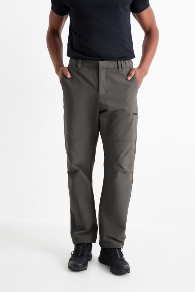 Men - Technical trousers - water-repellent - dark gray