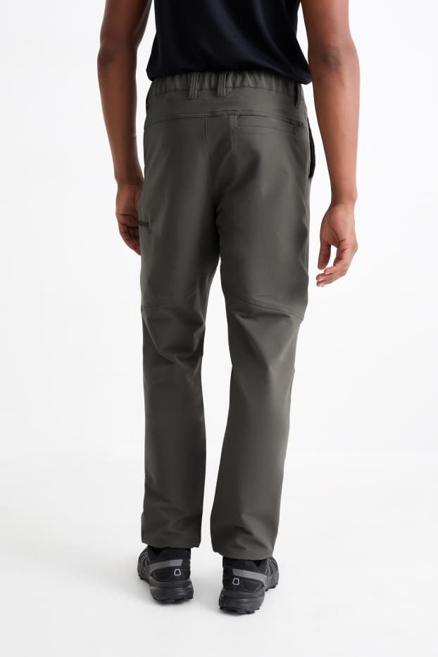 Men - Technical trousers - water-repellent - dark gray