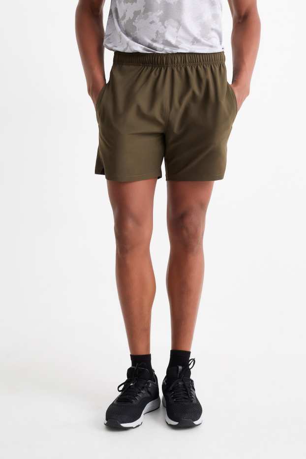 Hommes - Short de sport - vert foncé