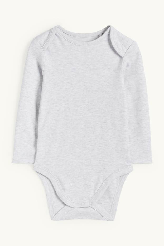 Unisex - Eisbär - Strampler-Set - 2 teilig - hellgrau
