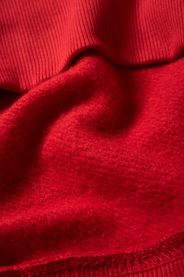 Men - Hoodie - dark red