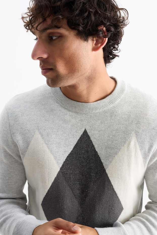 Hommes - Pull - gris clair