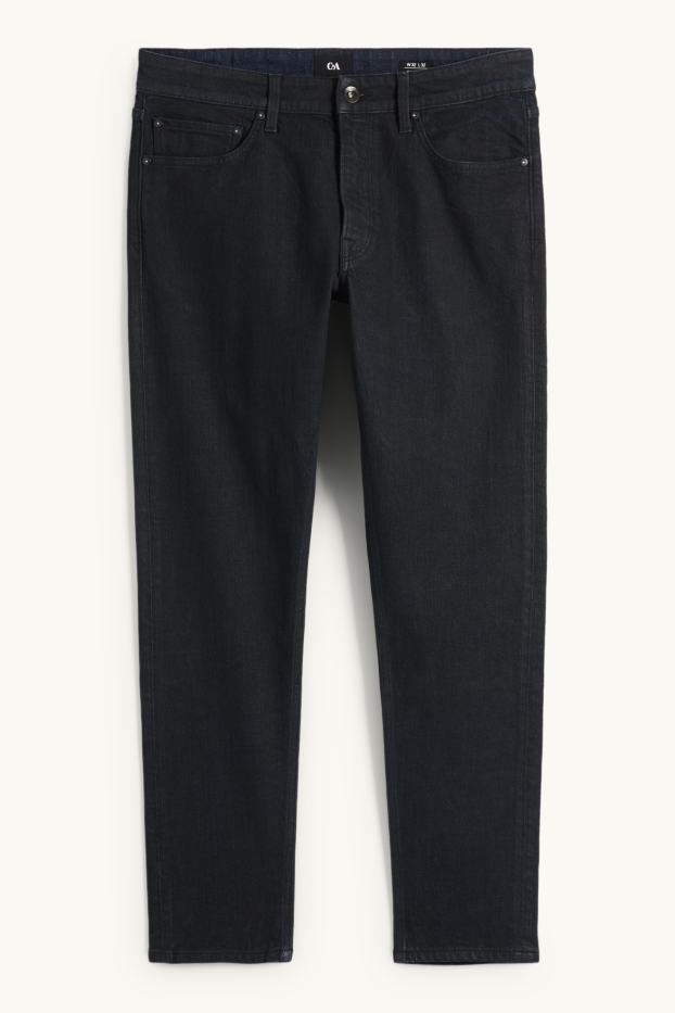 Pánské - Slim tapered jeans - džíny - tmavošedé