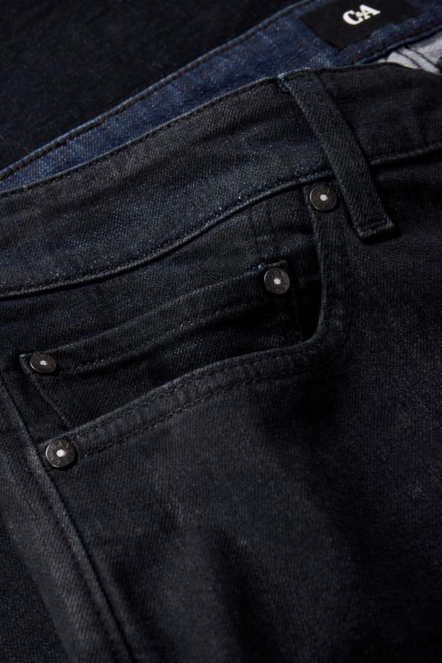 Pánské - Slim tapered jeans - džíny - tmavošedé