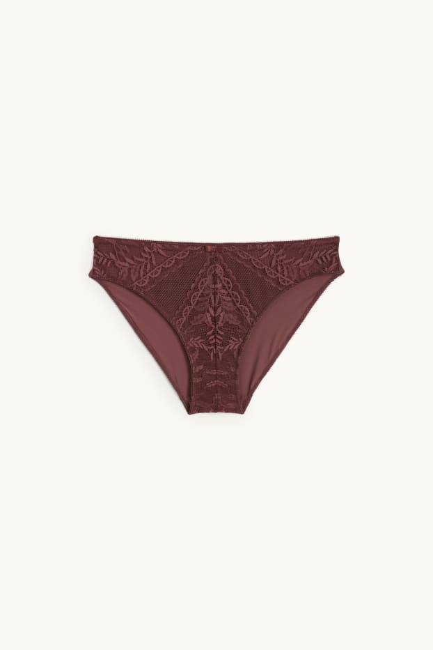 Mujer - Braguita - rojo oscuro