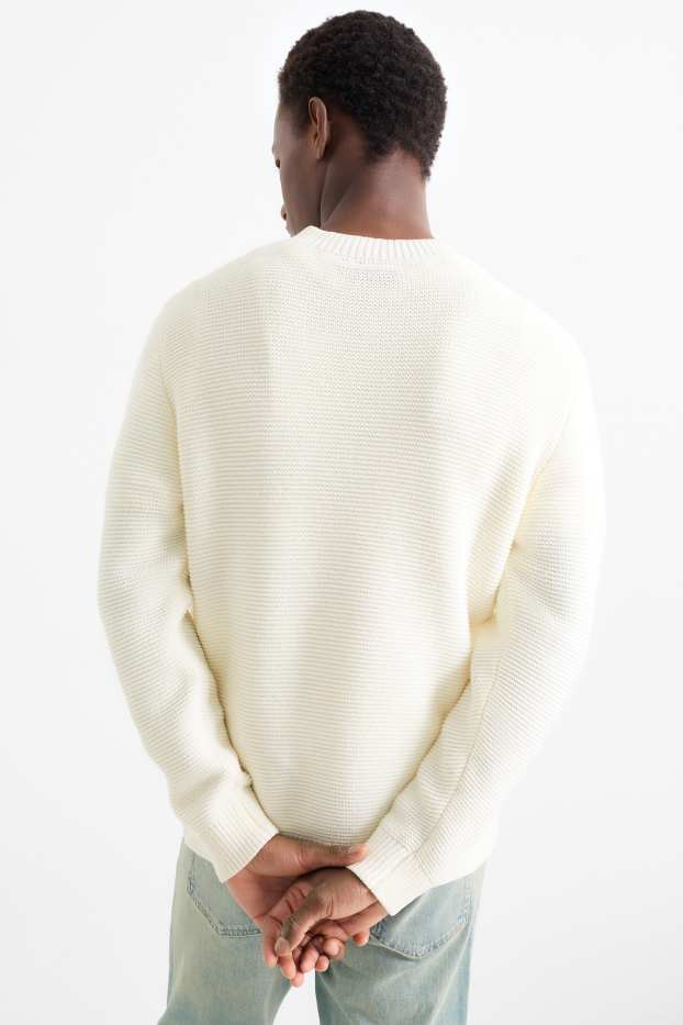 Home - Jersei - texturat - blanc trencat