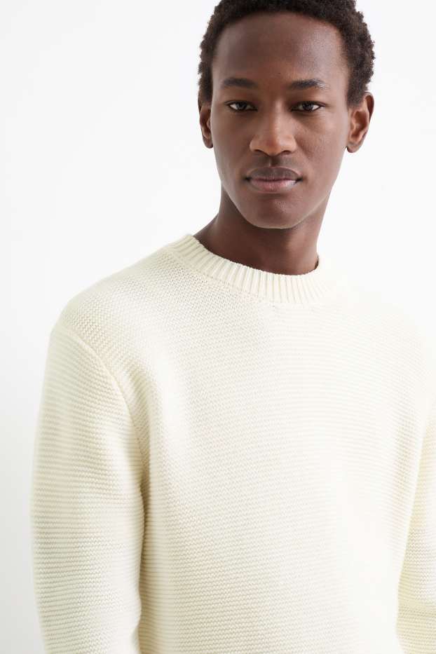Home - Jersei - texturat - blanc trencat