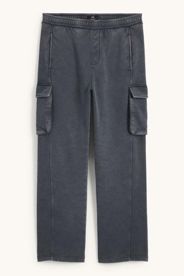 Herren - Cargo-Jogginghose - grau