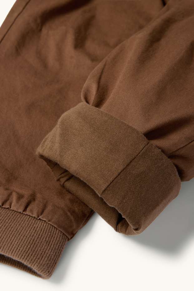 Kinder Jungen - Thermo-Cargohose - dunkelbraun