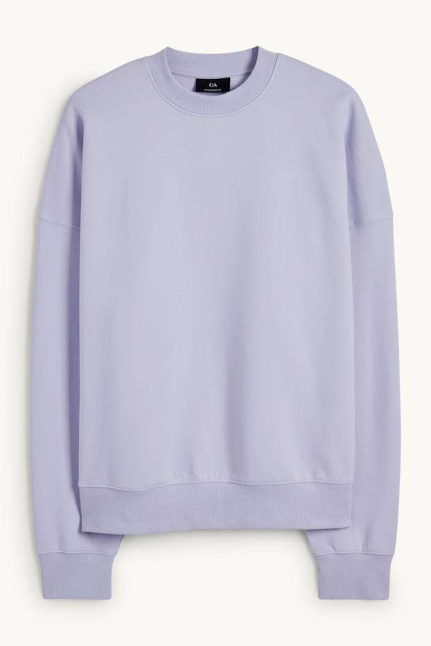 Bărbați - Bluză de molton supradimensionată - violet deschis
