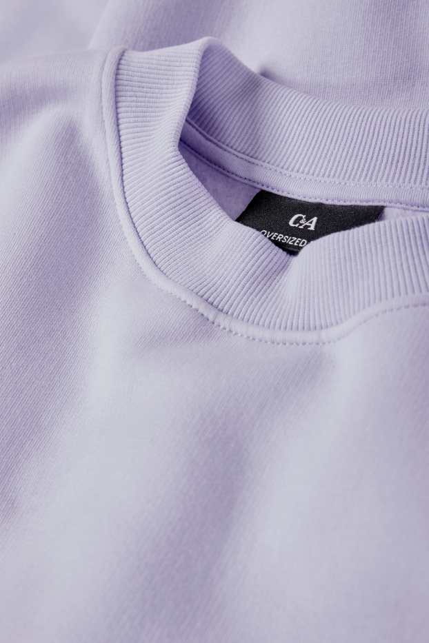 Bărbați - Bluză de molton supradimensionată - violet deschis