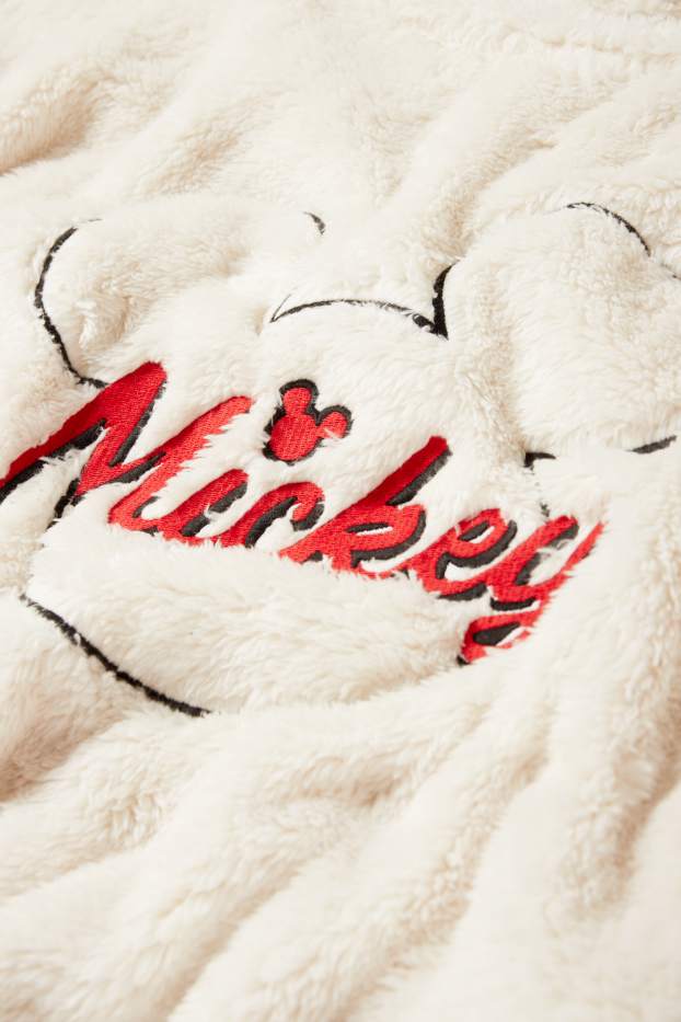 Damen - Winter-Pyjama - Micky Maus - hellbeige