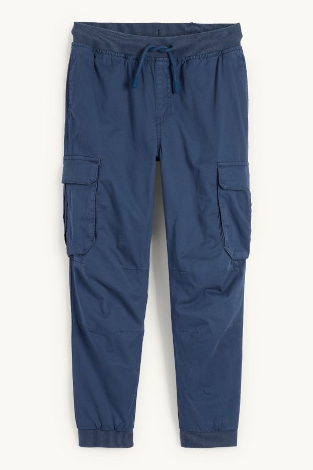 Kinder Jungen - Thermo-Cargohose - dunkelblau