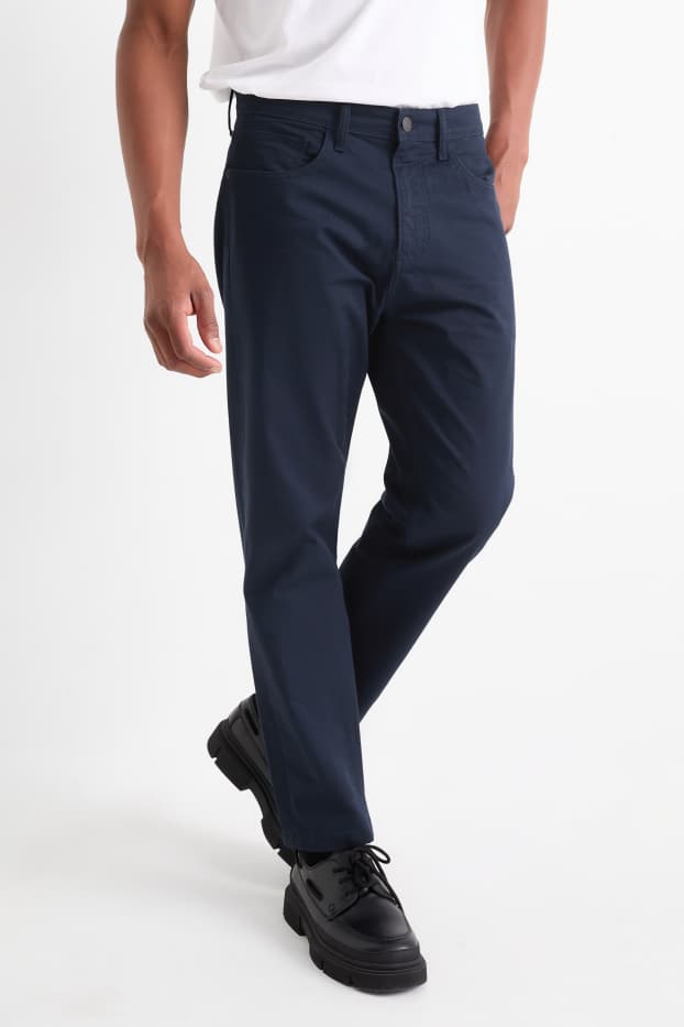 Heren - Broek - regular fit - donkerblauw