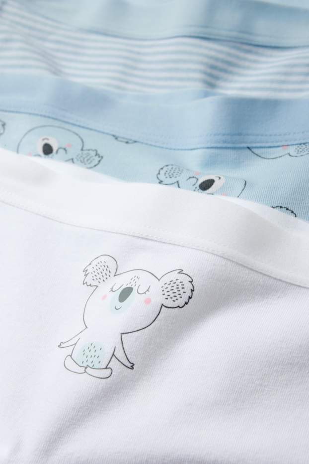 Enfants filles - Lot de 5 - koalas - 2 maillots de corps et 3 caleçons - bleu clair