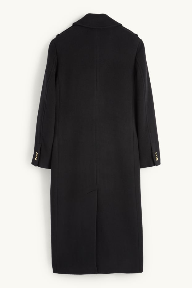 Women - Coat - new wool blend - black