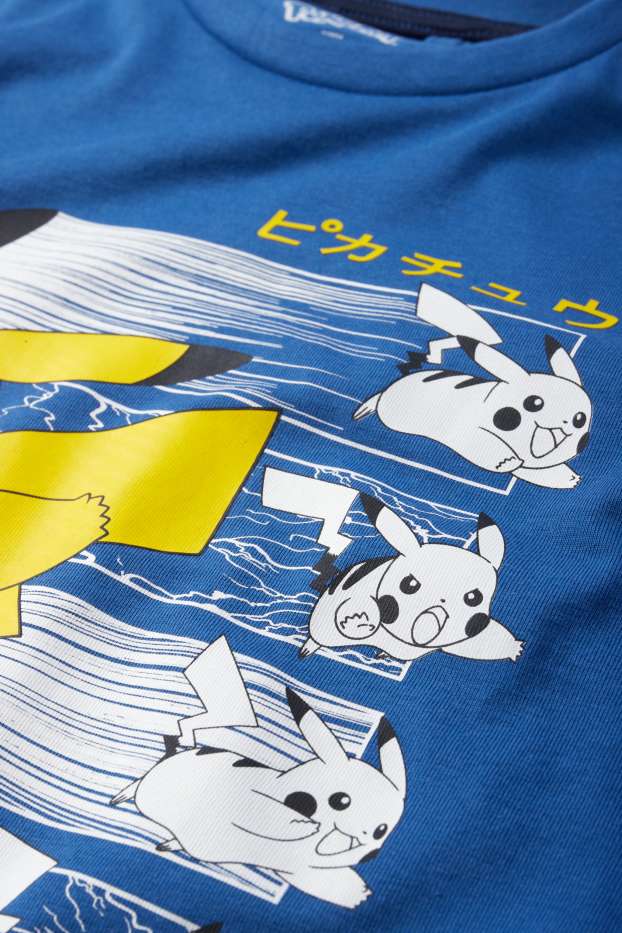 Dzieci chłopcy - Pokémon - Pikachu - piżama - 2 części - niebieski