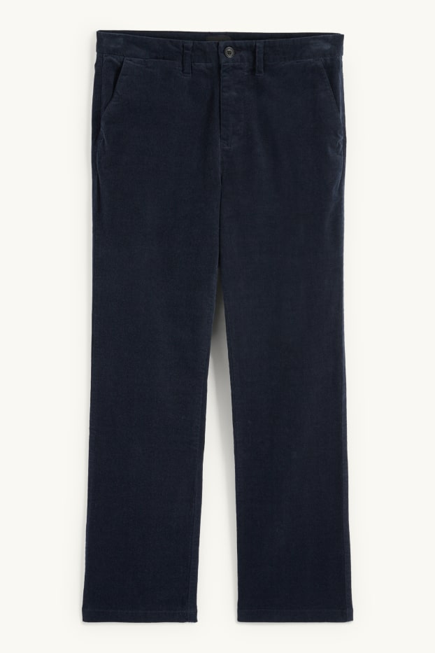 Home - Pantalons de pana - regular fit - blau fosc