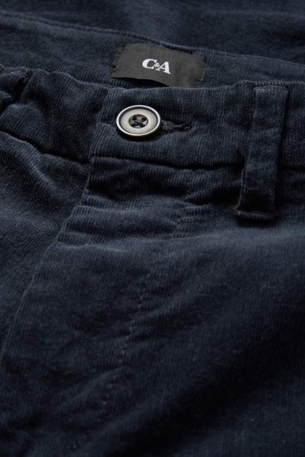 Home - Pantalons de pana - regular fit - blau fosc