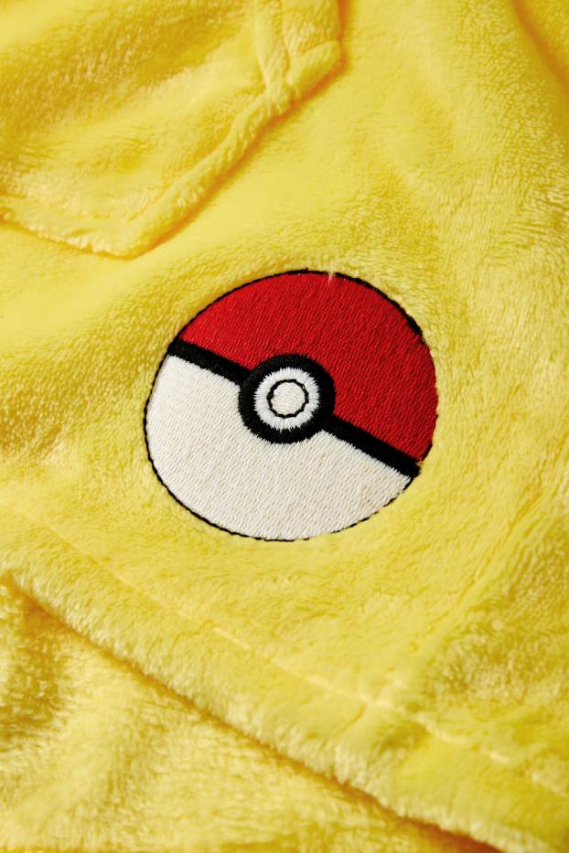 Kinderen: jongens - Pokémon - Pikachu - deken met capuchon - geel