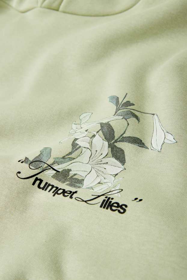 Hommes - Sweat à capuche oversize - Hokusai - vert clair