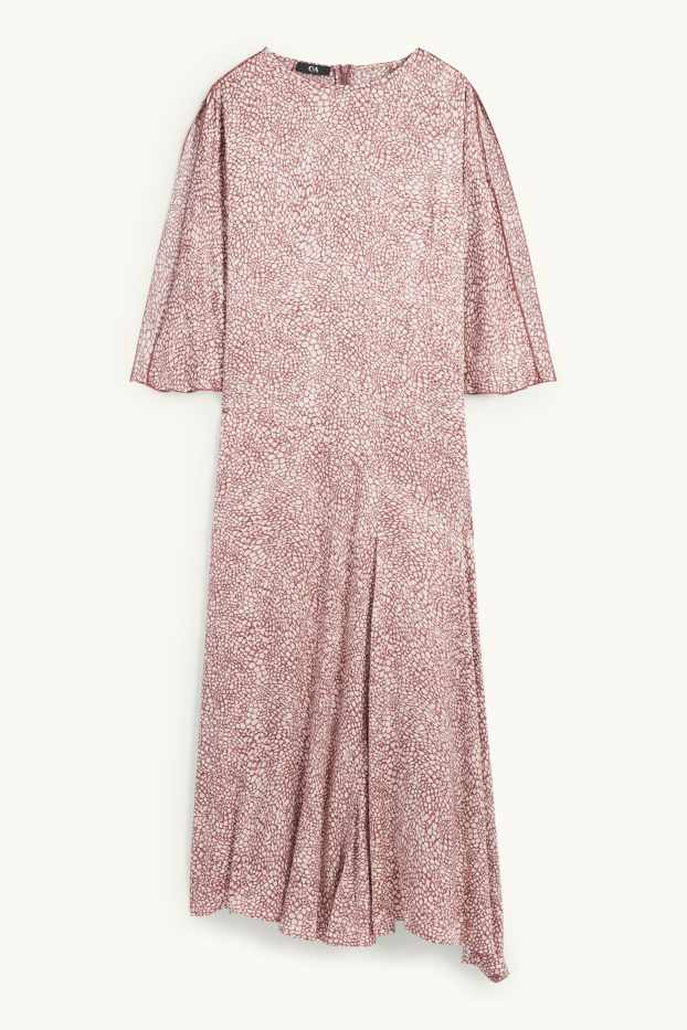 Damen - Viskose-Kleid - gemustert - rosa