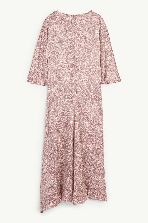 Damen - Viskose-Kleid - gemustert - rosa