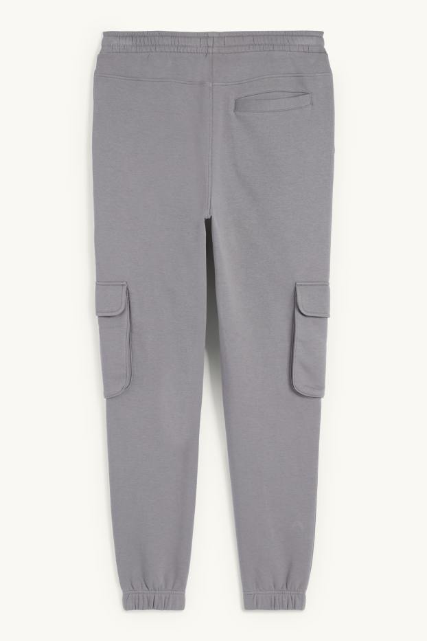 Heren - Cargo-joggingbroek - grijs