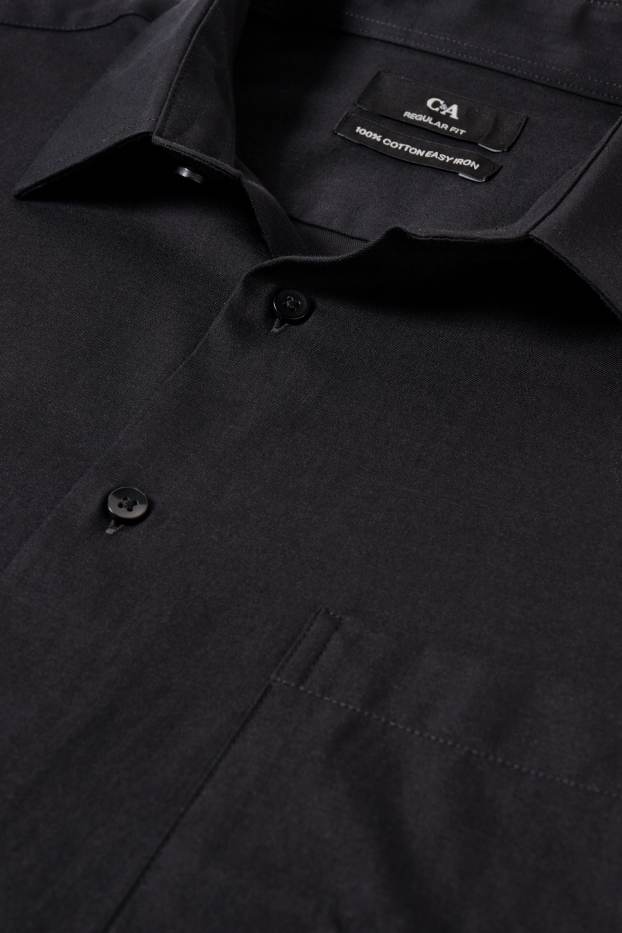 Herren - Businesshemd - Regular Fit - Kent - bügelleicht - schwarz
