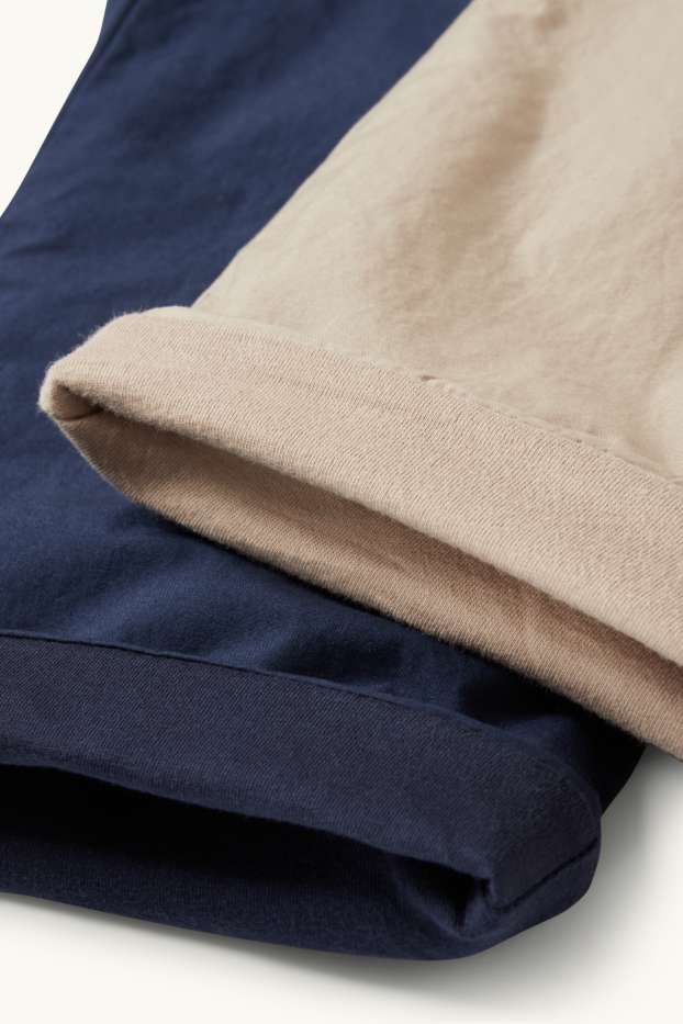 Nen - Paquet de 2 - pantalons tèrmics - blau/beix