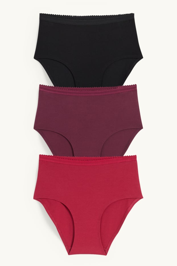 Donna - Confezione da 3 - slip - porpora