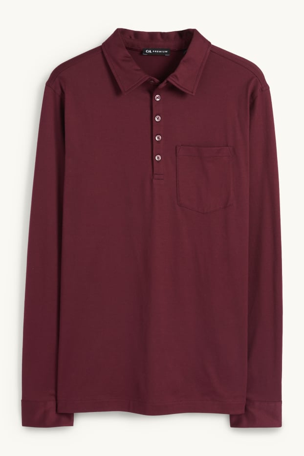 Men - Polo shirt - bordeaux