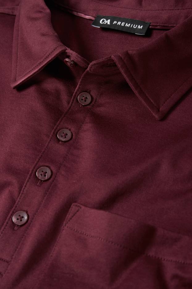 Men - Polo shirt - bordeaux
