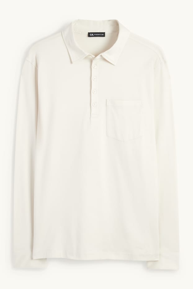 Herren - Poloshirt - hellbeige