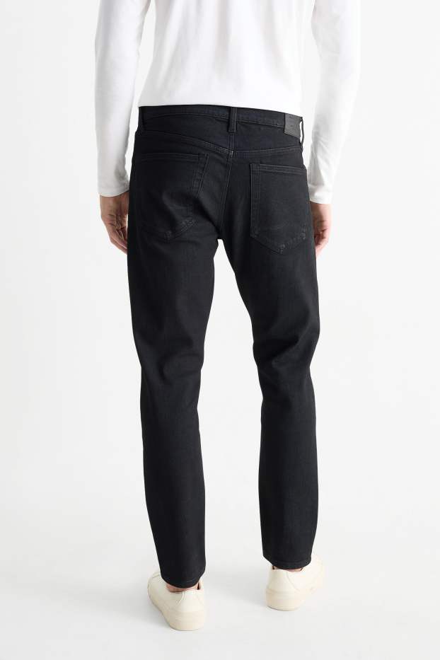 Pánské - Slim tapered jeans - džíny - tmavošedé
