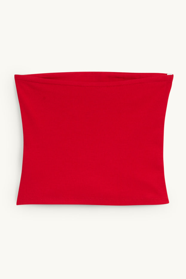 Women - Bandeau top - red