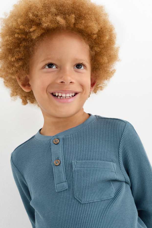 Enfants garçons - Haut à manches longues - bleu