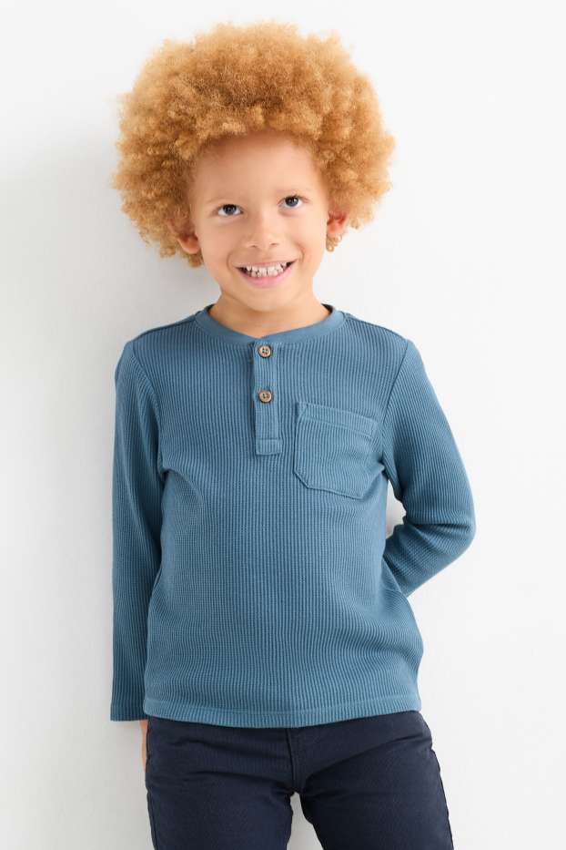 Enfants garçons - Haut à manches longues - bleu