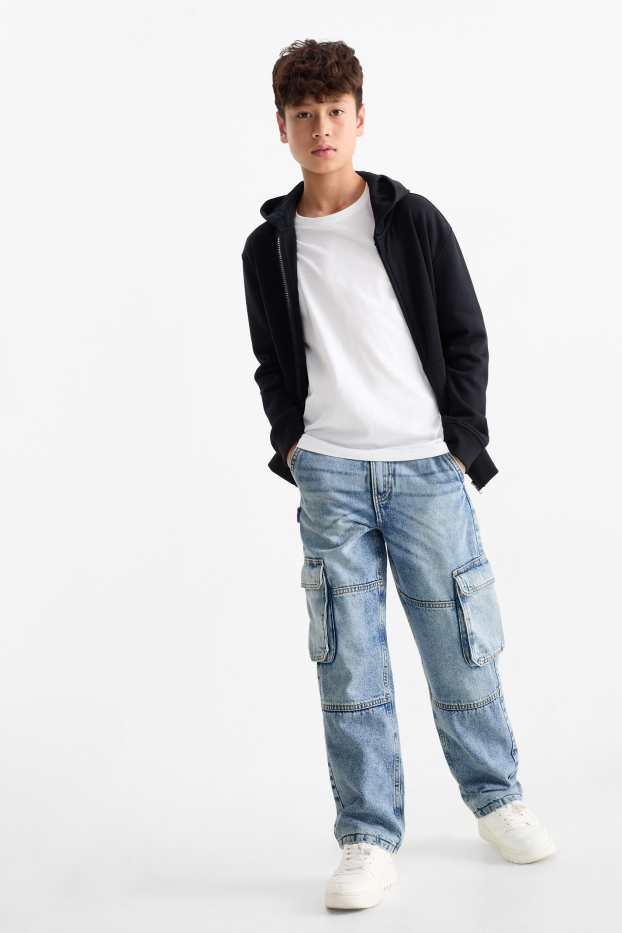 Enfants garçons - Cargo jean - jean bleu clair