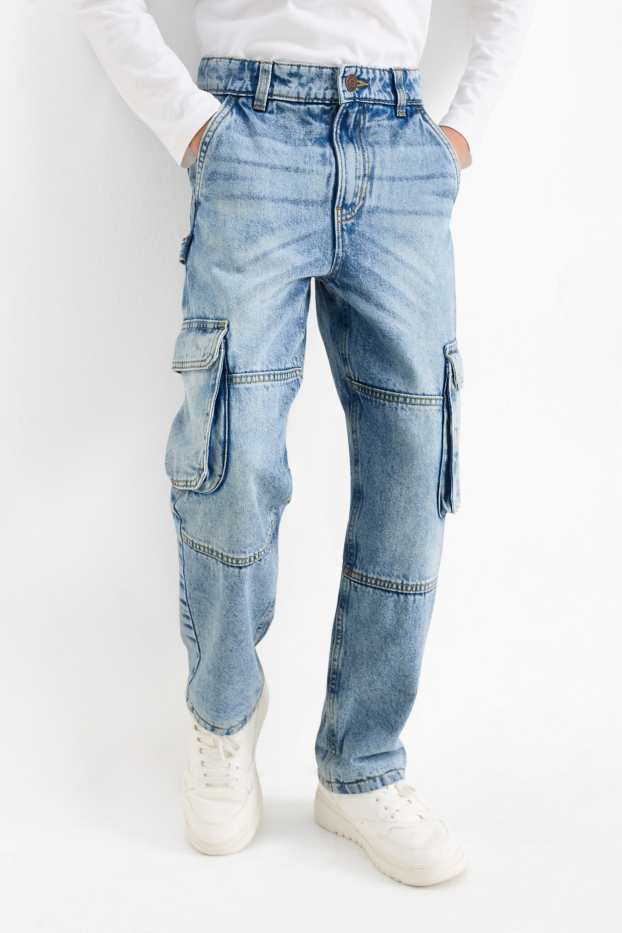 Enfants garçons - Cargo jean - jean bleu clair