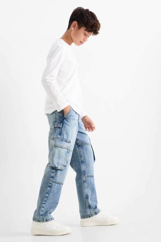 Enfants garçons - Cargo jean - jean bleu clair