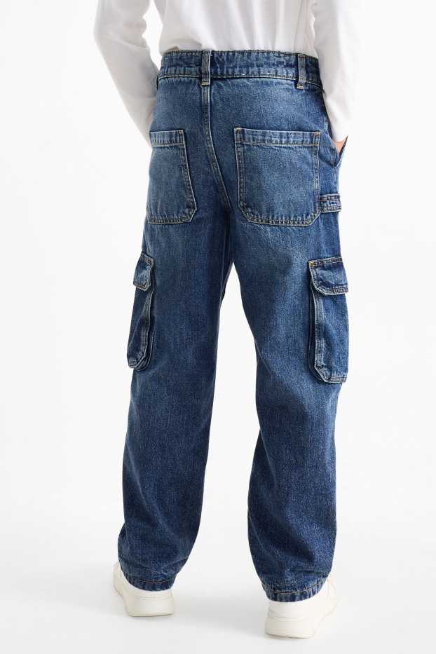 Kinderen: jongens - Cargojeans - jeansblauw