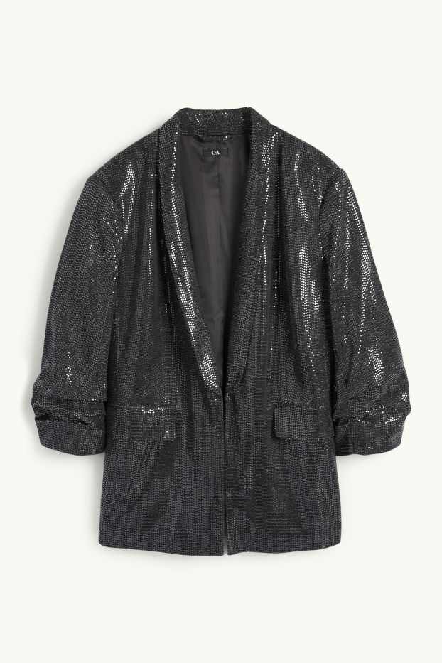 Donna - Blazer - relaxed fit - brillante - grigio scuro