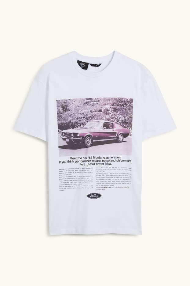 Uomo - T-shirt - Ford - bianco crema