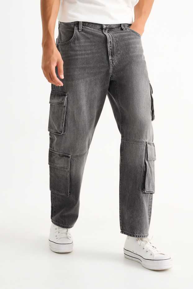 Uomo - Jeans cargo - jeans grigio scuro