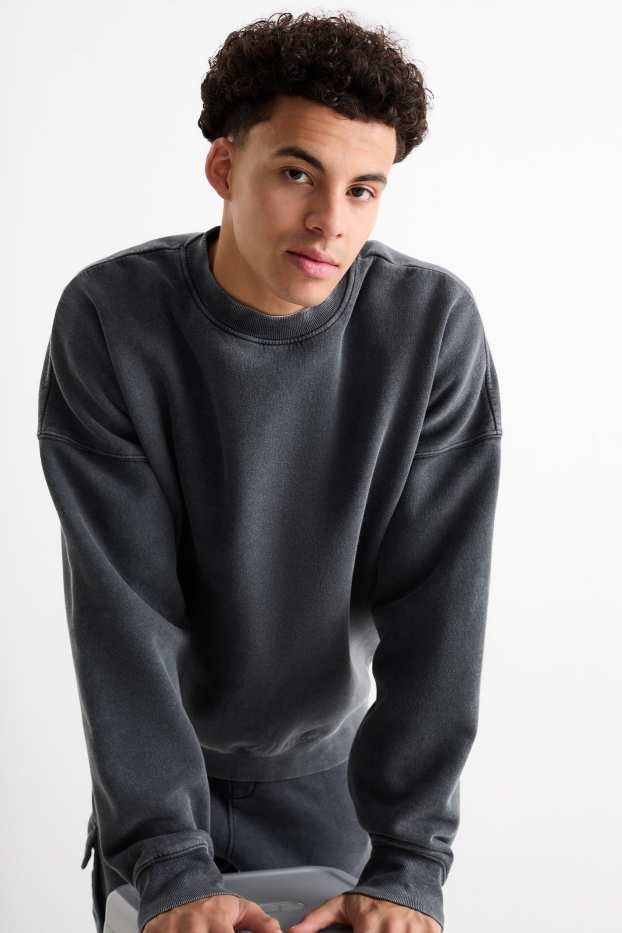 Herren - Oversized-Sweatshirt - dunkelgrau