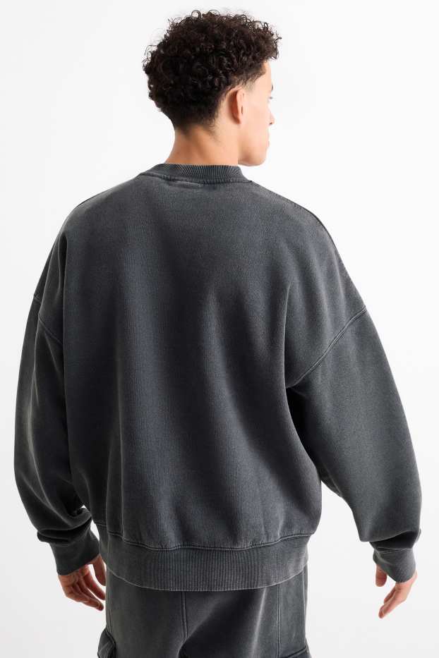 Herren - Oversized-Sweatshirt - dunkelgrau